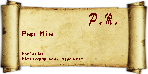 Pap Mia névjegykártya