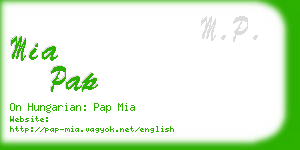 mia pap business card